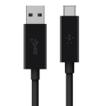 Belkin 1m, USB3.1-A/USB3.1-C USB cable USB 3.2 Gen 2 (3.1 Gen 2) USB C USB A Black