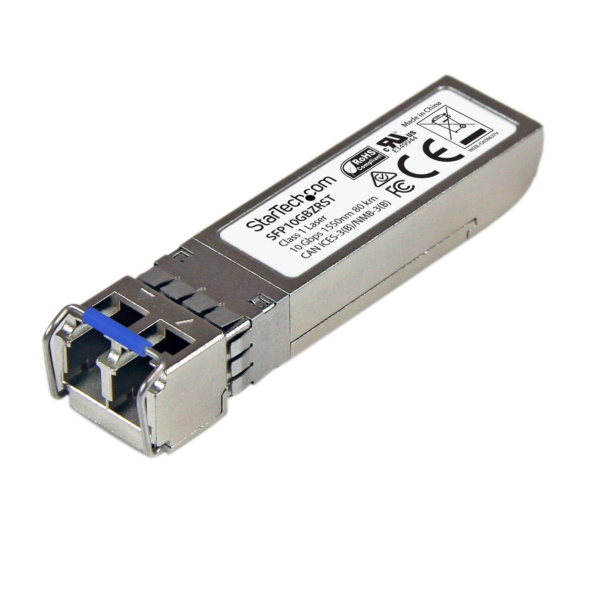 StarTech.com SFP10GBZRST Compatible 10G SFP+ 80 km Transceiver