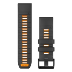 Garmin QuickFit Band Graphite, Orange Silicone