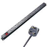 GroupGear 27-12030S/UK power extension 3 m 12 AC outlet(s) Grey