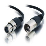 C2G 5m Pro-Audio XLR M / F audio cable XLR (3-pin) Black