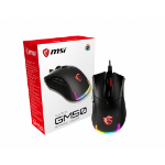 MSI CLUTCH GM50 RGB Optical FPS Gaming Mouse '7200 DPI Optical Sensor, 6 Programmable button, 3-Zone RGB, Ergonomic design, OMRON Switch with 20+ Million Clicks, RGB Mystic Light'