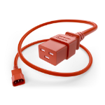 UNC PWCD-C14C19-15A-10F-RED power cable 120" (3.05 m) C14 coupler C19 coupler