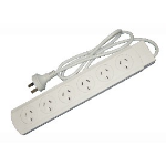 4Cabling White 6 Outlet Powerboard | 1m Lead