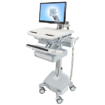 Ergotron StyleView Aluminium, Grey, White Flat panel Multimedia cart