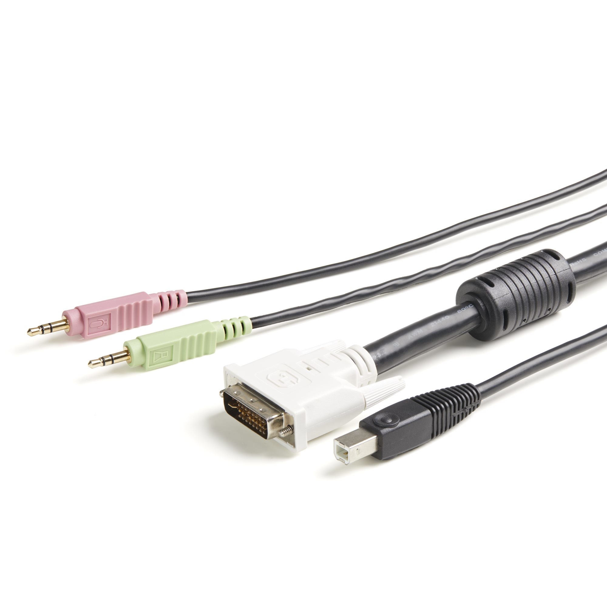 StarTech.com 6 ft 4-in-1 USB DVI KVM Cable with Audio and Microphone