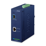 PLANET IP40 Industrial 1-Port netwerk media converter 10000 Mbit/s Blauw