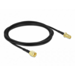 DeLOCK Antenna Cable RP-SMA plug to RP-SMA jack LMR/CFD100 2 m low loss