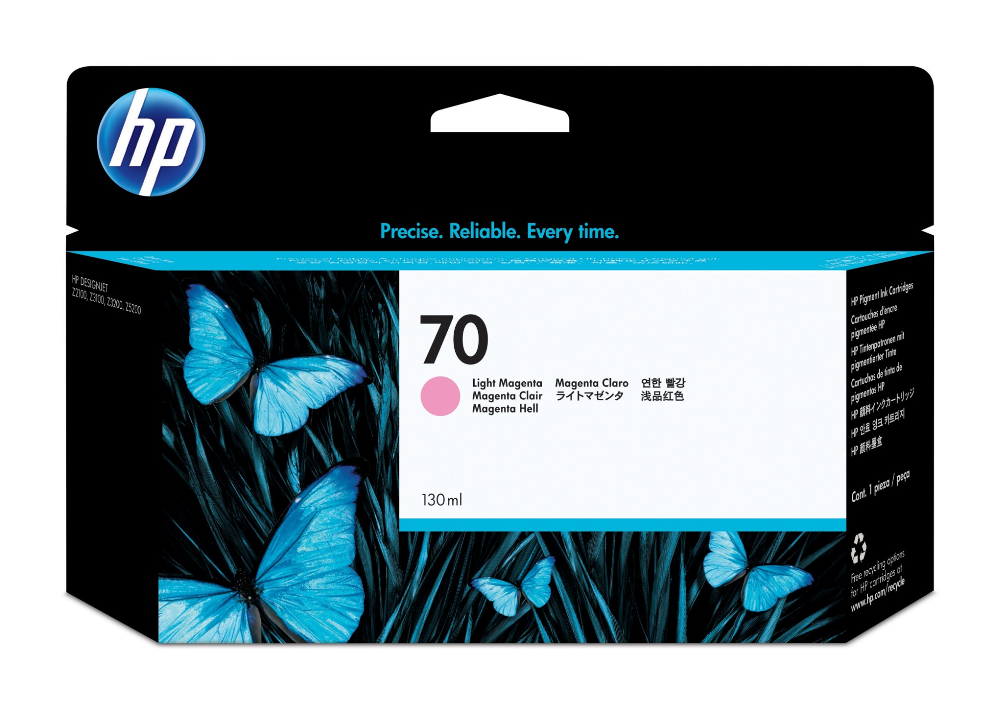 HP C9455A|70 Ink cartridge bright magenta 130ml for HP DesignJet Z 2100/3100/3200/5200