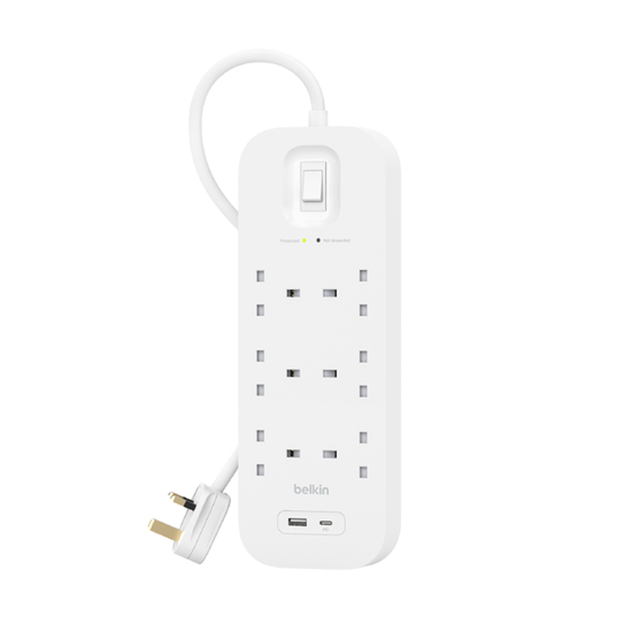 Image of Belkin Connect White 6 AC outlet(s) 2 m