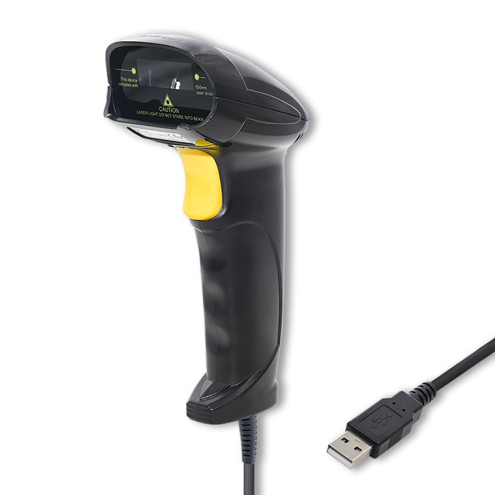 QOC Qoltec 50876 Laser scanner 1D | USB | Black