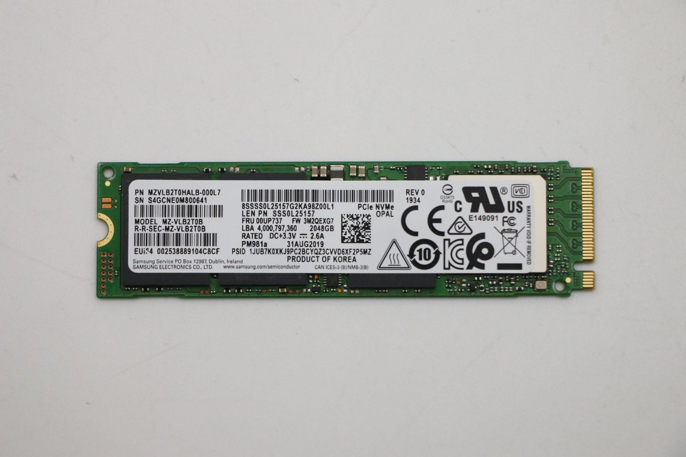 Lenovo SSD M.2 2280 PCIe NVMe 2
