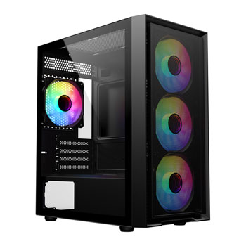 CIT Luna Black Tempered Glass Micro ATX Case