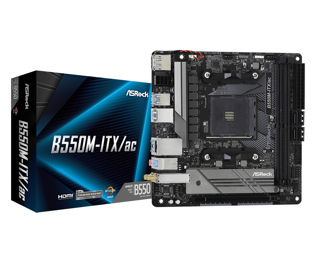 Image of Asrock B550M-ITX/ac AMD B550 Socket AM4 mini ITX