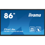 iiyama TE8614MIS-B1AG Signage Display Interactive flat panel 2.17 m (85.6") LCD Wi-Fi 435 cd/m² 4K Ultra HD Black Touchscreen Built-in processor Android 24/7 -