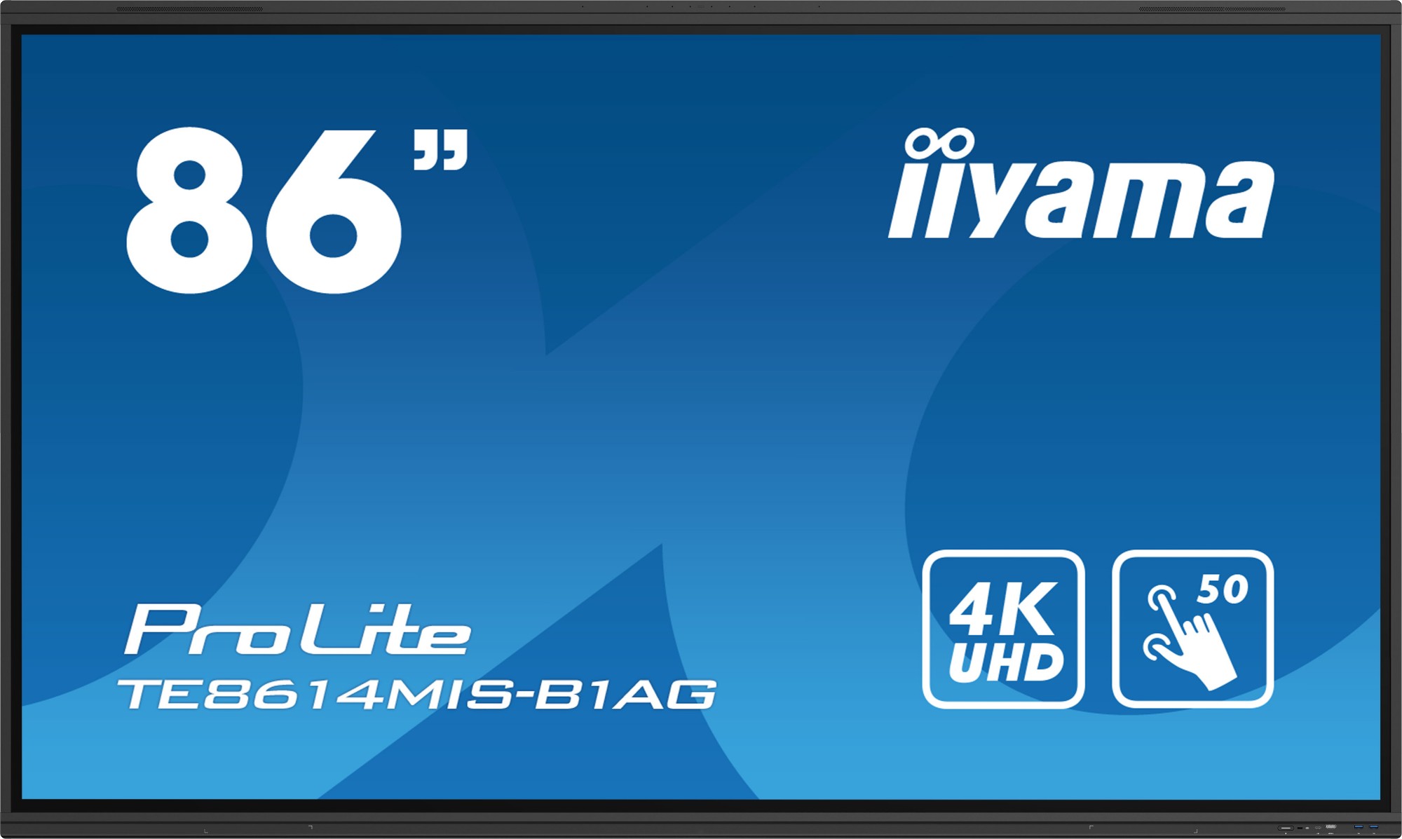 iiyama TE8614MIS-B1AG Signage Display Interactive flat panel 2.17 m (85.6") LCD Wi-Fi 435 cd/m² 4K Ultra HD Black Touchscreen Built-in processor Android 24/7