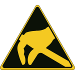 Brady Caution Electrostatic danger