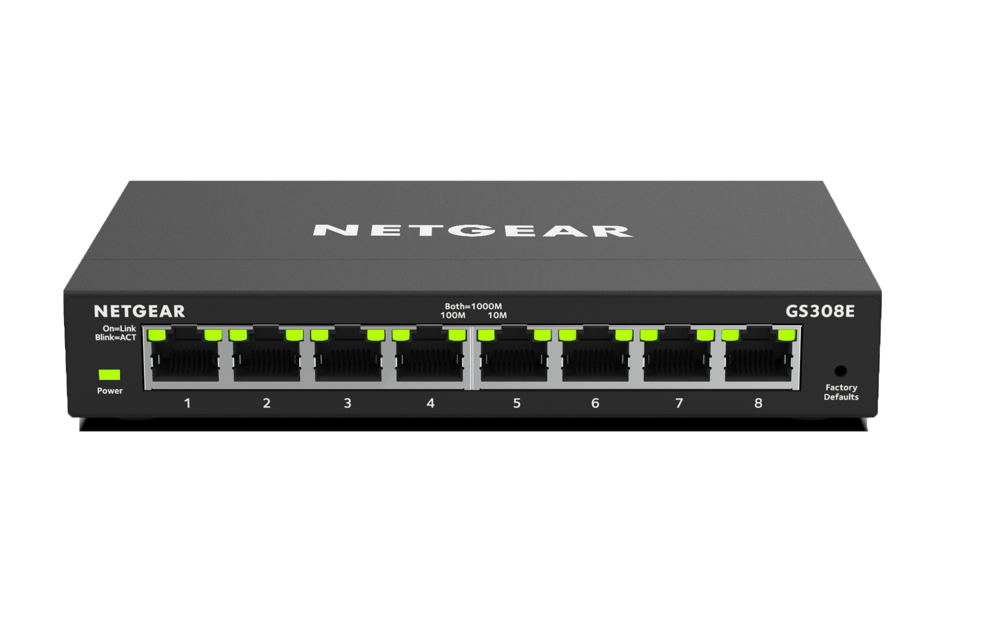 NETGEAR GS308E Managed Gigabit Ethernet (10/100/1000) Black