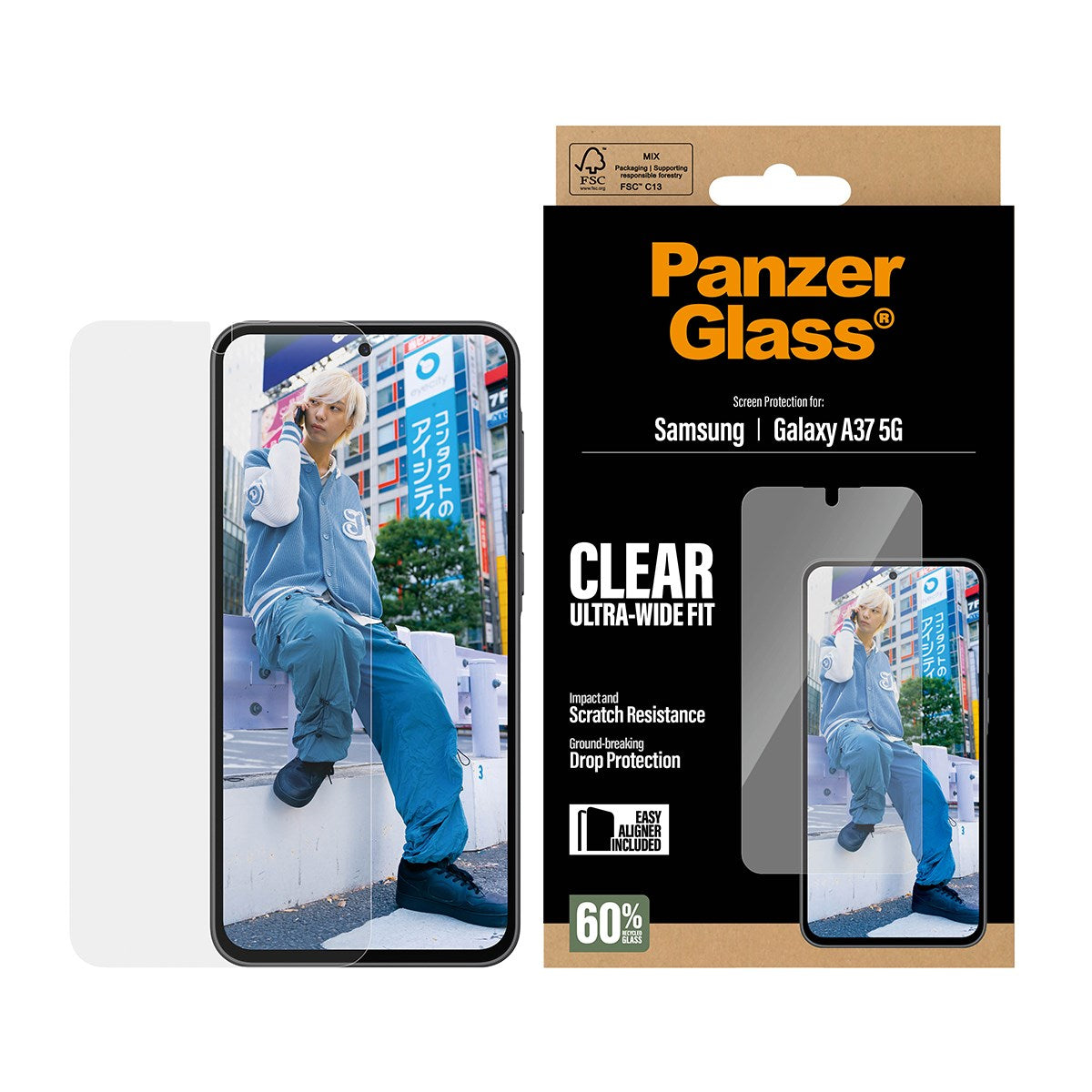 Panzerglass Screen Protector Ultra-Wide Fit - Clear - Samsung Galaxy A