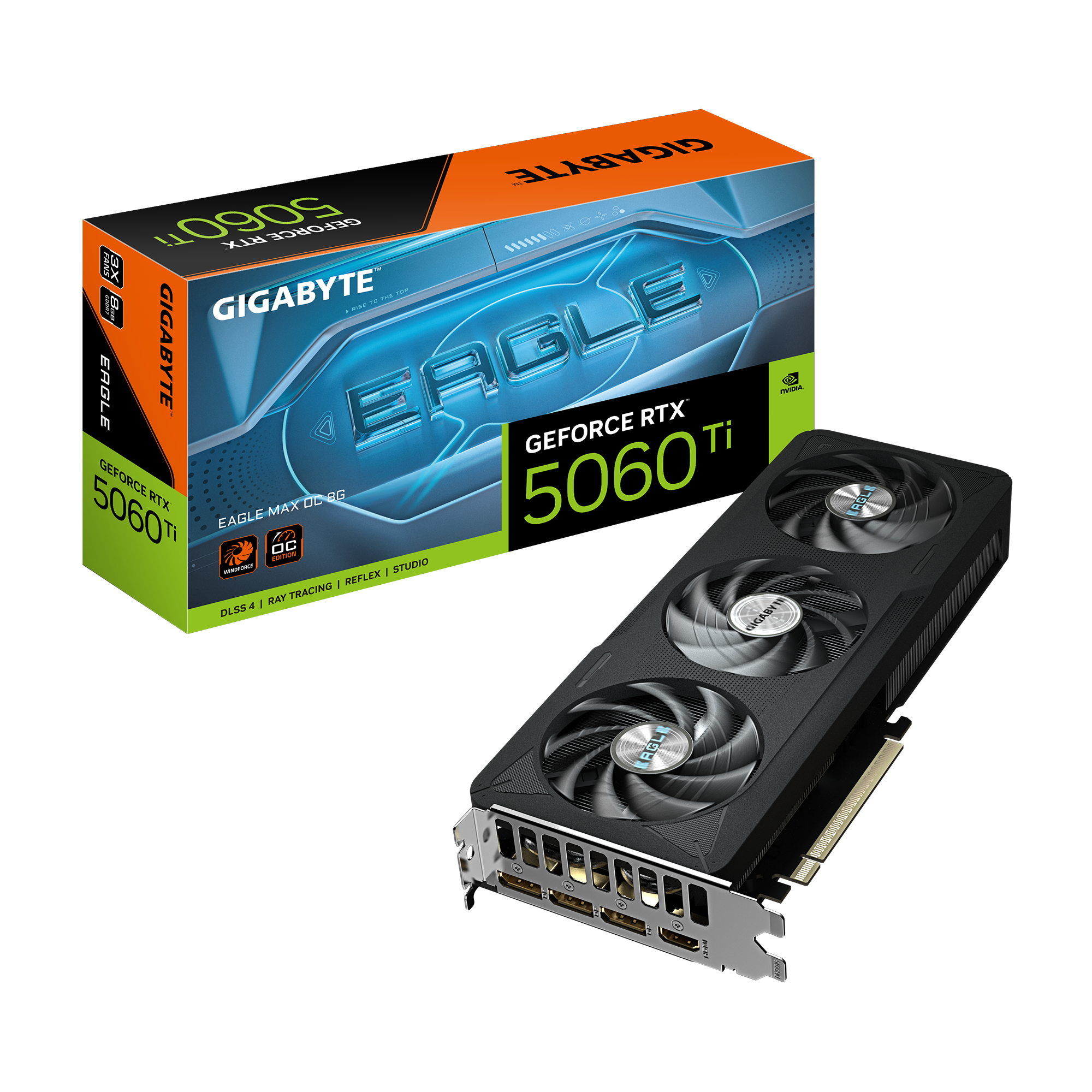 GIGABYTE GeForce RTX 5060 Ti EAGLE MAX OC 8G Graphics Card - 8GB GDDR7