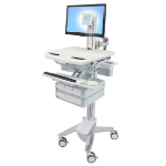 Ergotron StyleView Aluminium, Grey, White Flat panel Multimedia cart