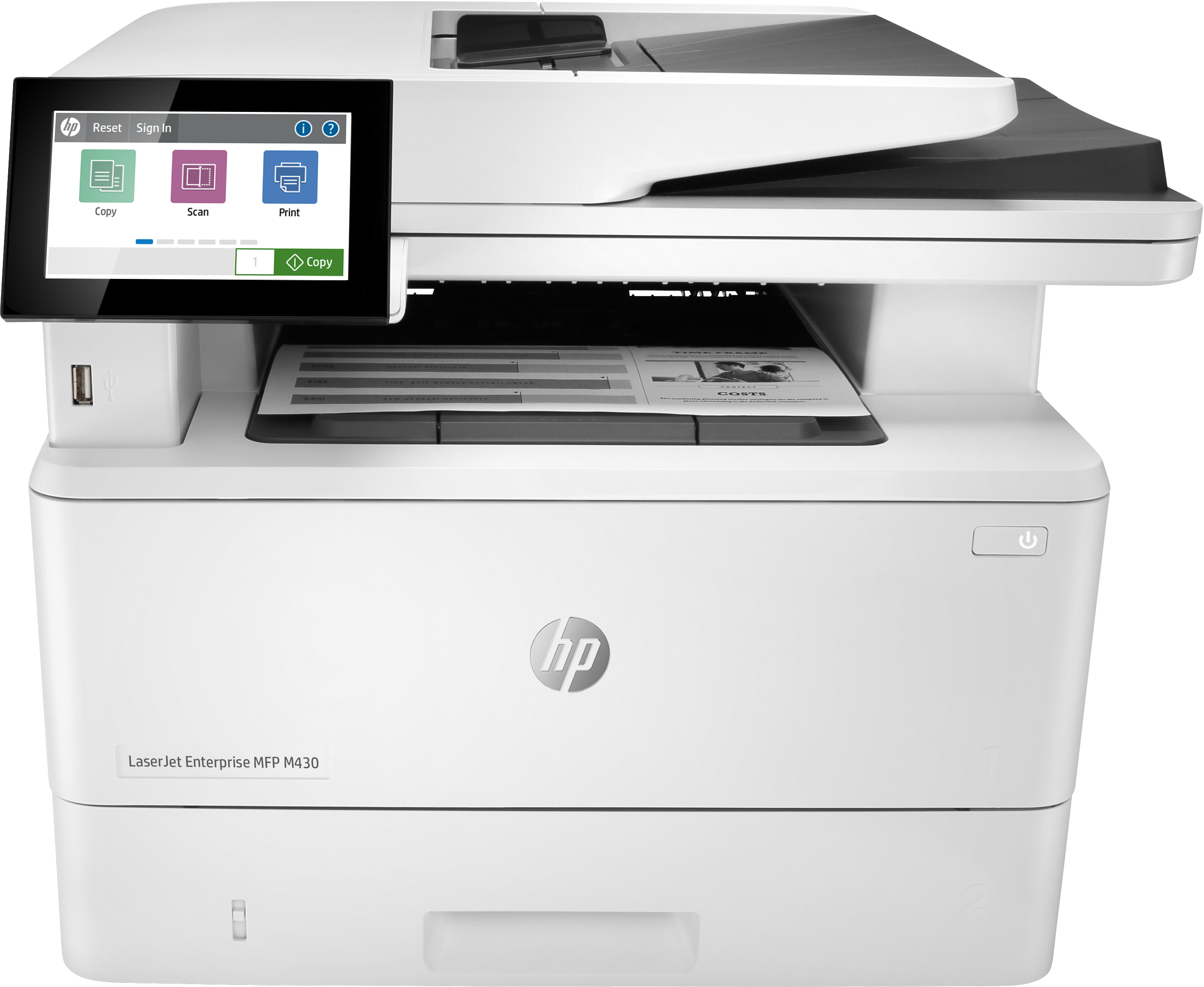 Image of HP LaserJet Enterprise MFP M430f, Black and white, Printer for...