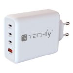 Techly IPW-PD140W-WH mobile device charger Power bank, Smartphone, Tablet, Universal White AC Fast charging Indoor