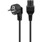 Goobay Angled Connection Cable with hot-condition coupler, 2 m, Black