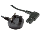 FDL 2M UK MAINS PLUG TO RIGHT ANGLED C7 (FIG. 8) CABLE