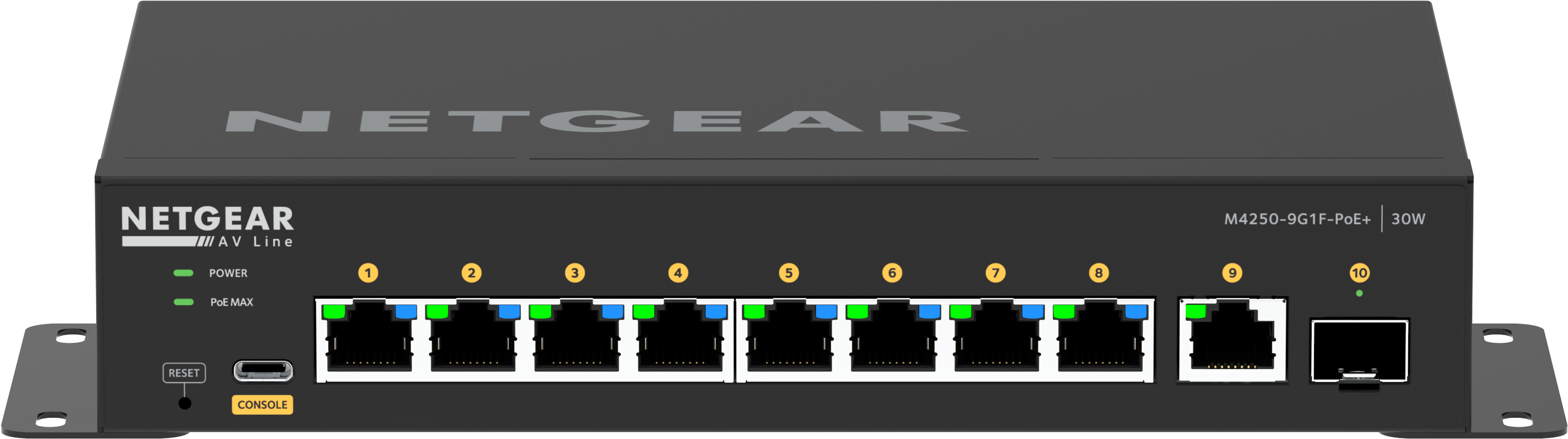 Image of NETGEAR 8x1G PoE+ 110W 1x1G and 1xSFP Managed Switch