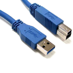 8WARE USB 3.0 Printer Cable 3m Type A to Type B Male to Male for External HDD Hard Drive Printer Scanner USB Hub Docking Station Blue Color