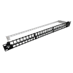 Alantec 19" modular 48-port 1U patch panel with support bracket (unpopulated)