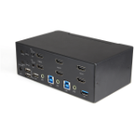 StarTech.com 2 Port Dual Monitor KVM HDMI Switch, 4K 60Hz Ultra HD HDR, Desktop Hub 4K HDMI 2.0 KVM Schakelaar met 2x USB 3.0 (5Gbps) & 4x USB 2.0 HID, Audio, Hotkey Switching, TAA