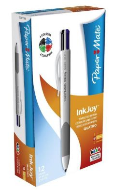 Papermate S0977260 rollerball pen Clip-on retractable pen Black, Blue, Green, Red
