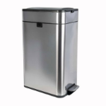 MAUL 9504094 waste container Rectangular Stainless steel Black, Silver