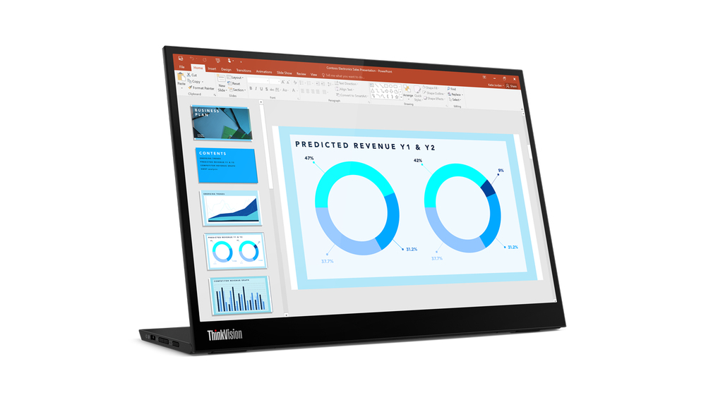 Image of Lenovo ThinkVision M14d LED display 35.6 cm (14") 2240 x 1400...