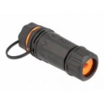 DeLOCK Cable Connector RJ45 jack to RJ45 jack Cat.6A with housing and protective cap waterproof