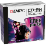 Emtec ECOCRW80512JC lege cd CD-RW 700 MB 12x 5 stuk(s)