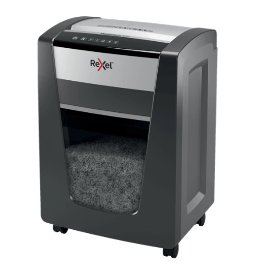 Rexel Momentum X420 dokumentförstörare Tvärsgående skärning Svart, Silver