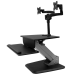 StarTech.com BNDSTSDUAL multimedia cart/stand Black Flat panel Multimedia stand