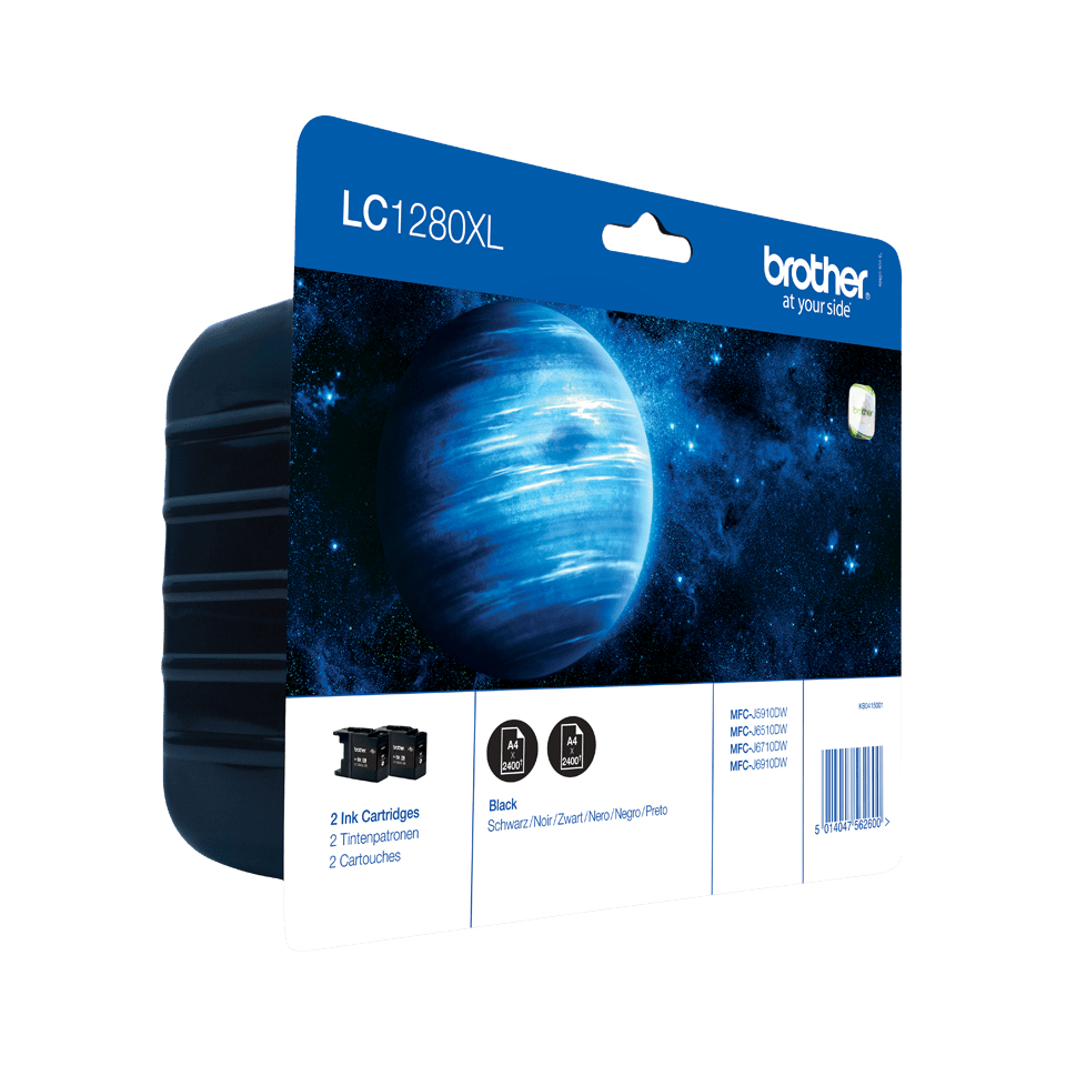 Image of Brother LC-1280XLBKBP2DR Ink cartridge black high-capacity twin...