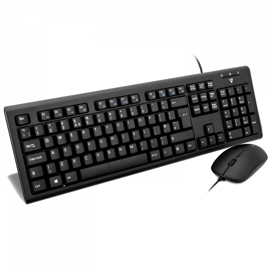 Image of V7 Wired Keyboard and Mouse Combo – UK