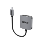 Sitecom MD-1008 card reader USB 2.0 Type-C Black, Grey