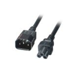 FDL 1M IEC C14 PLUG TO C5 (CLOVER LEAF) SOCKET ADAPTOR CABLE