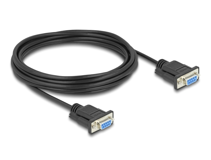 DeLOCK Serial Cable RS-232 D-Sub9 female to female with narrow plug housing 5 m