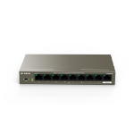 IP-COM Networks F1109P-8-102W network switch Unmanaged Fast Ethernet (10/100) Power over Ethernet (PoE) Grey