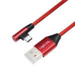 LogiLink CU0146 USB cable USB 2.0 1 m USB A USB C Red