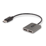 StarTech.com MST14DP122DP video cable adapter 11.8" (0.3 m) DisplayPort 2 x DVI Gray