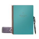 BIC Rocketbook Fusion Executive A5 Reusable Smart Notebook 42 Multi-Format Style Pages Teal 515917