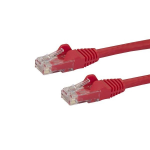 StarTech.com 2m CAT6 Ethernet Cable - Red CAT 6 Gigabit Ethernet Wire -650MHz 100W PoE RJ45 UTP Network/Patch Cord Snagless w/Strain Relief Fluke Tested/Wiring is UL Certified/TIA
